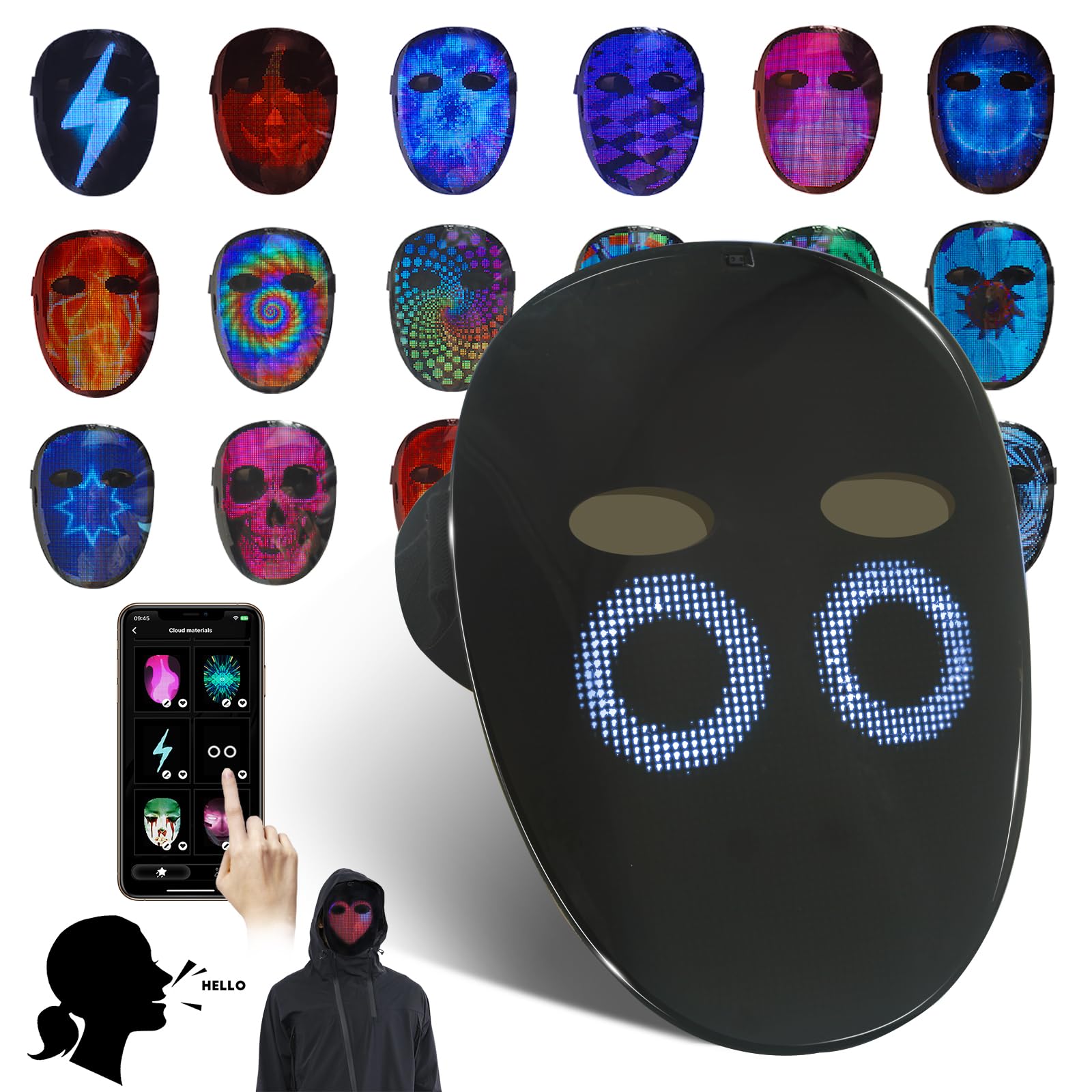 LED Light up Mask with Gesture Sensing